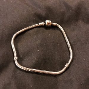 Used Pandora Silver Chain Charm Bracelet
